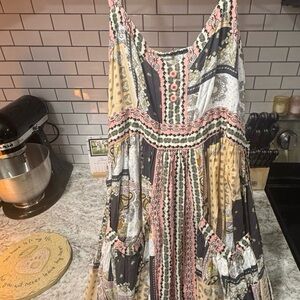 Matilda Jane Pink and Cream Patchwork Maxi Dress